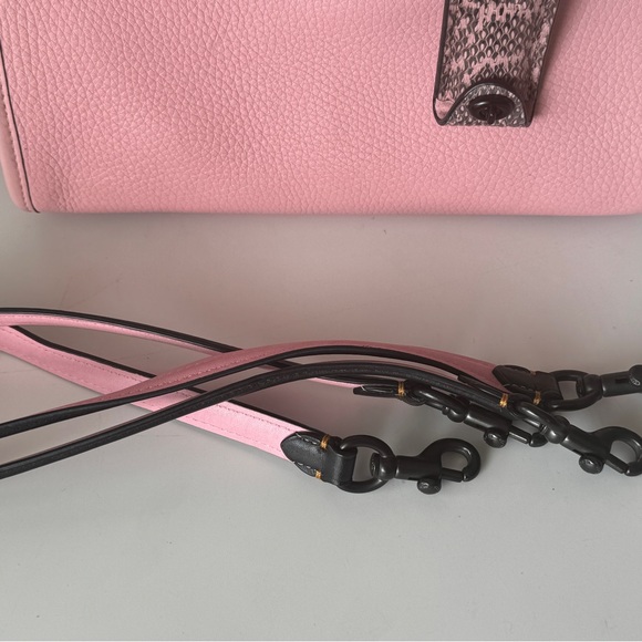 Coach 1941 Rogue 25 Bag Pink Colorblock Snakeskin Exotic Detail Handle - Picture 10 of 14